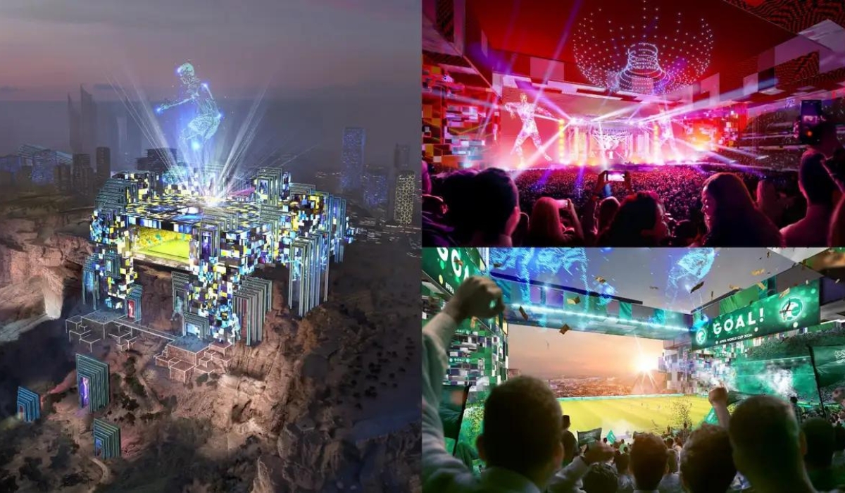 Saudi Arabia reveals hightech stadium design atop cliff for 2034 World Cup
